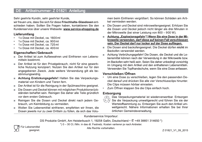 Image de la première page du manuel de l'appareil Klick-it 01821
