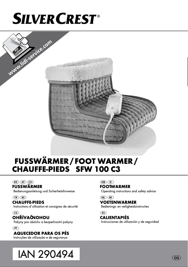 Page n°1 - Manuel utilisateur SilverCrest SFW 100 B2