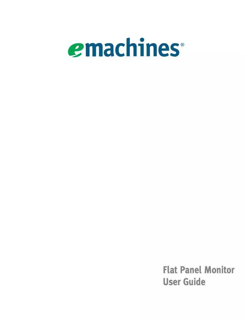 Page n°1 - Manuel utilisateur eMachines E216T5W