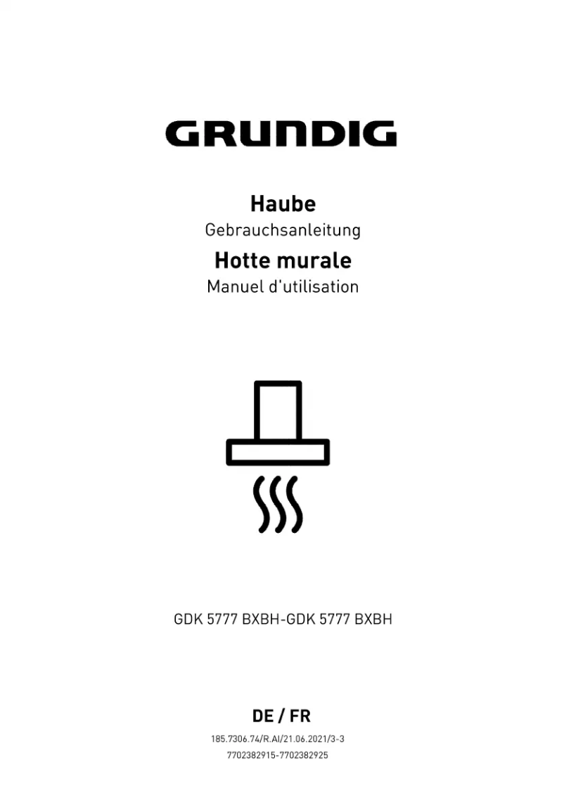 Page 1 de la notice Manuel utilisateur Grundig GDK5777BXBH