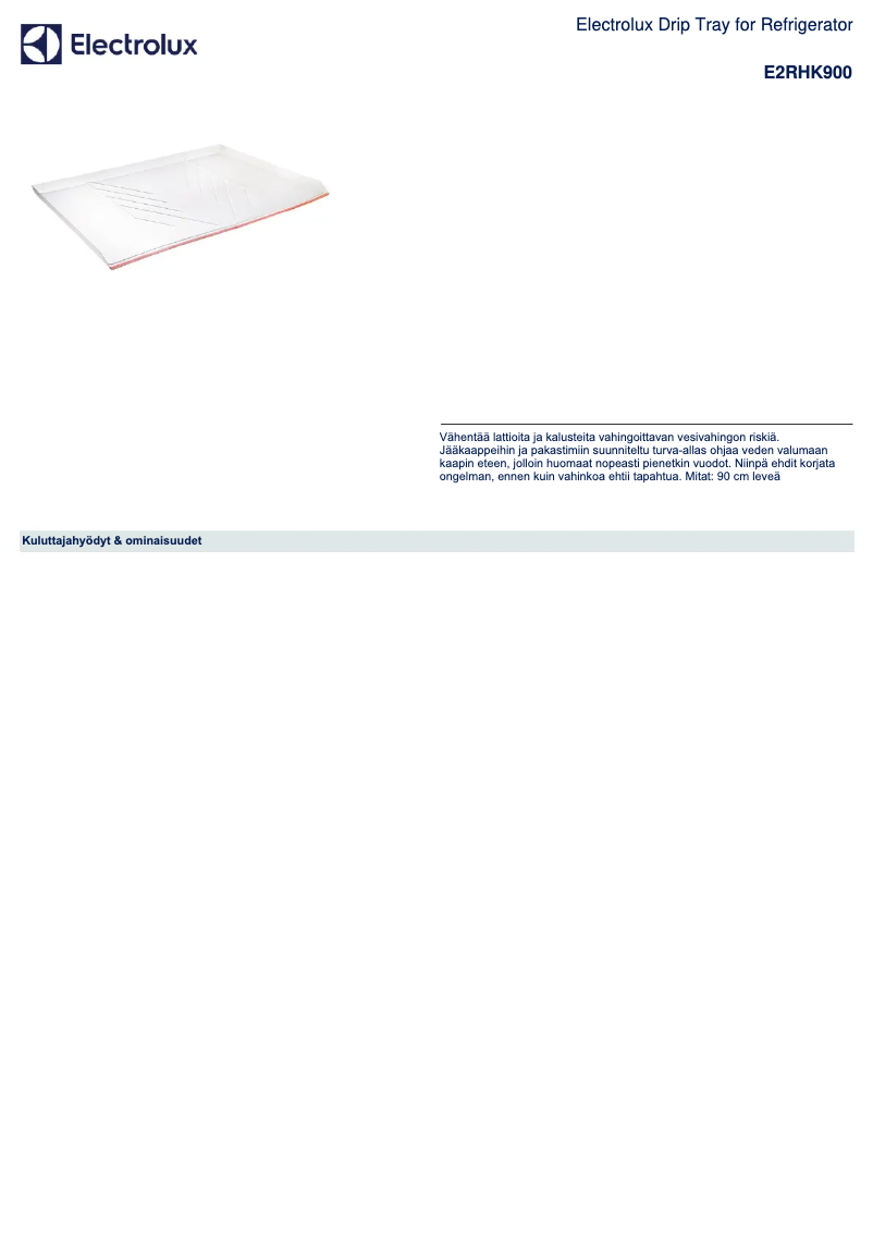 Página 1 del manual Manual de usuario AEG E2RHK900