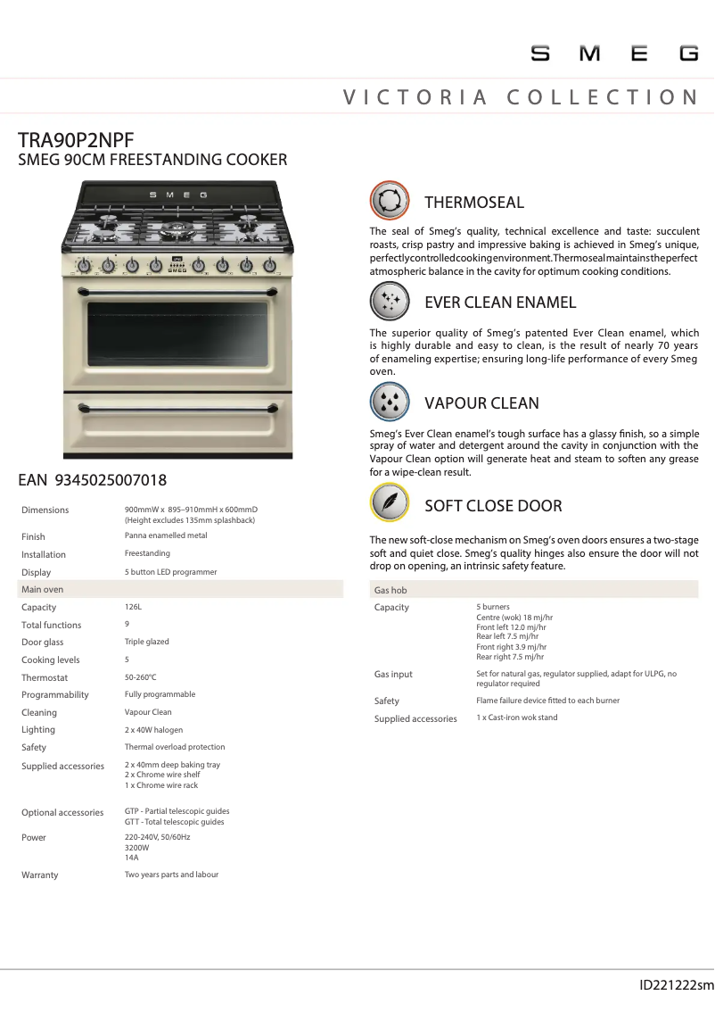 Image de la première page du manuel de l'appareil TRA90P2NPF