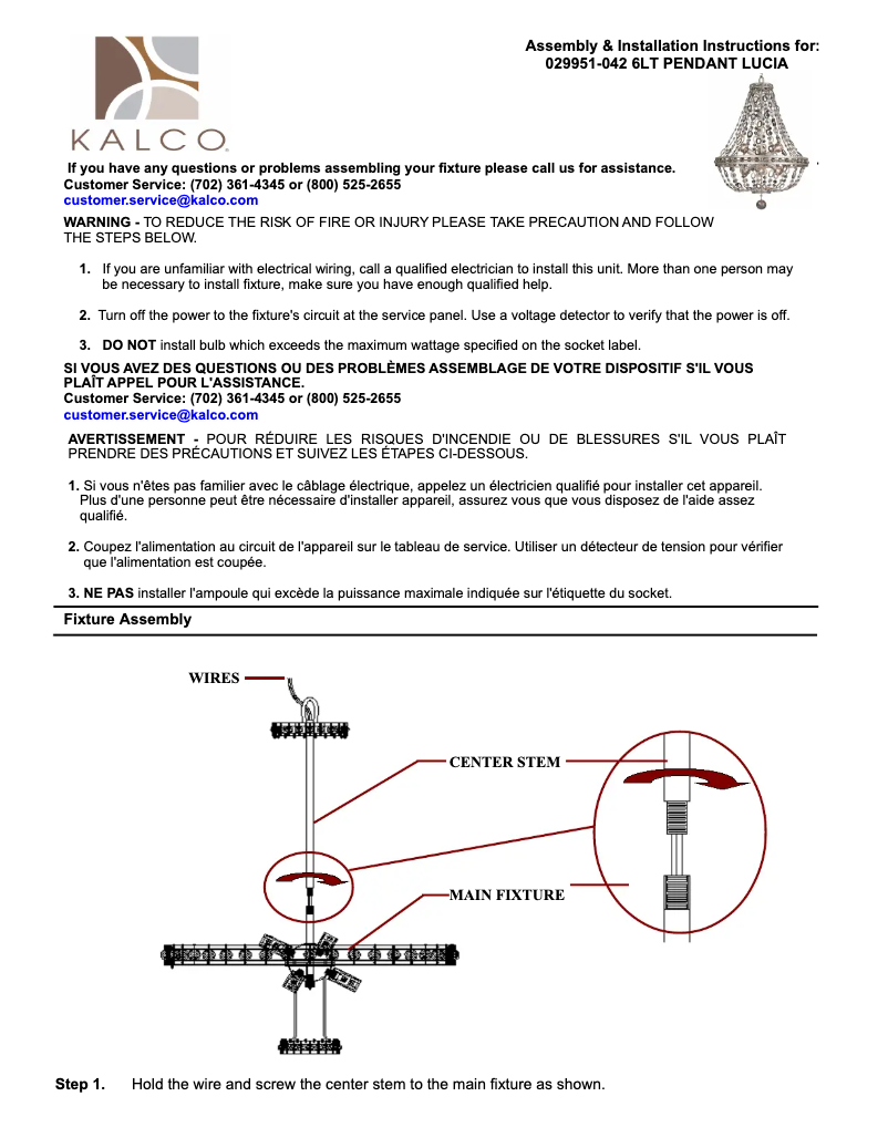 Image de la première page du manuel de l'appareil Lucia 029951-042