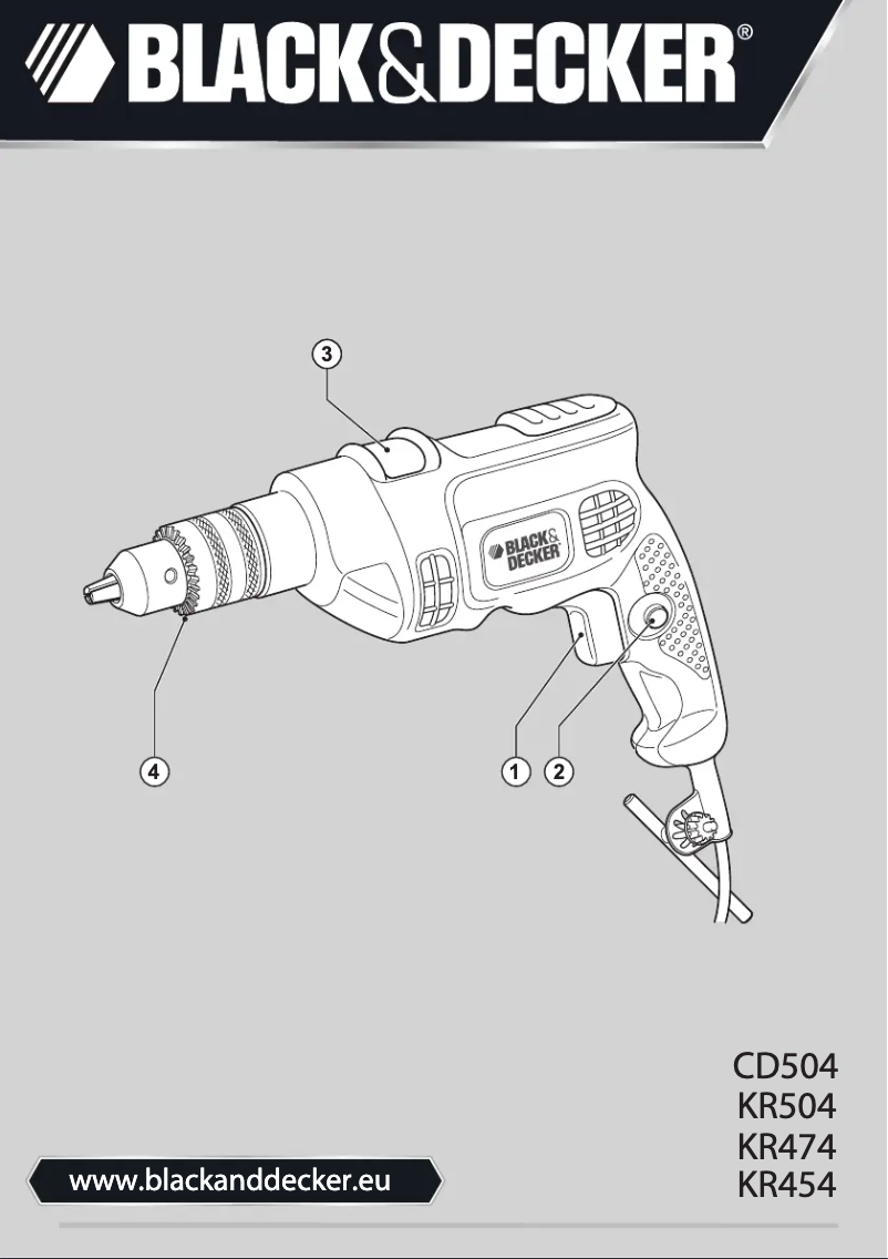 Page 1 de la notice Manuel utilisateur Black & Decker KR454