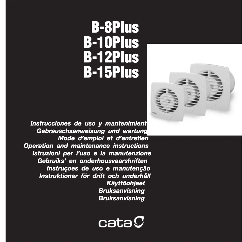 Page n°1 - Manuel utilisateur CATA B-10 Plus