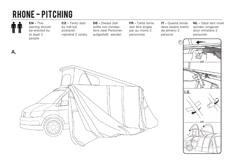 Page 1 de la notice Manuel utilisateur Vango Rhone Tall