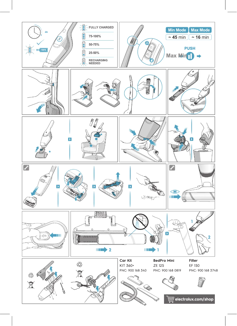 Page 1 de la notice Manuel utilisateur Electrolux EER85SSM