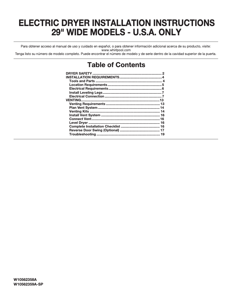 Page 1 de la notice Manuel utilisateur Maytag Bravos X MEDX500BW