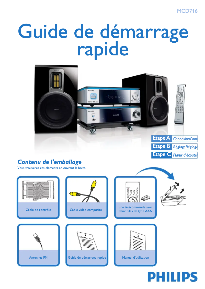 Image de la première page du manuel de l'appareil MCD716