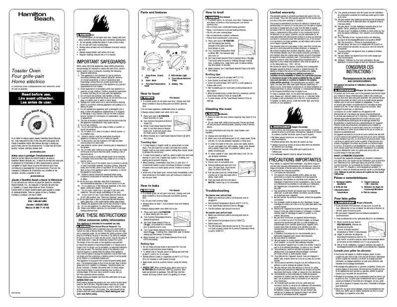 Página 1 del manual Manual de usuario Hamilton Beach 31138