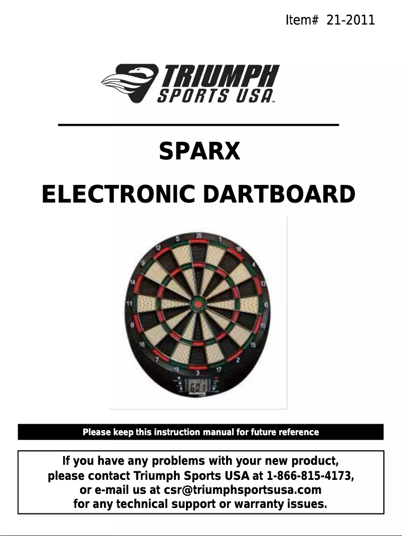 Page n°1 - Manuel utilisateur Triumph Sports Sparx