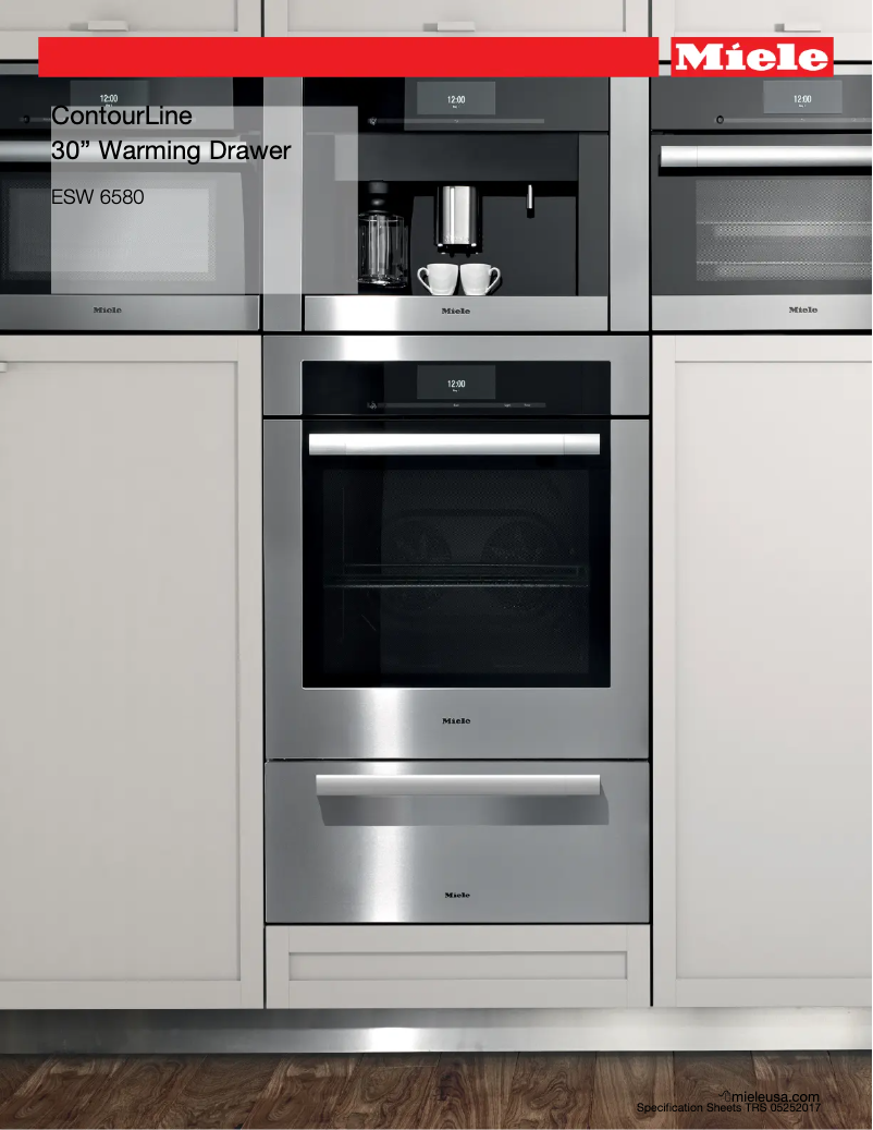 Page 1 de la notice Fiche technique Miele ESW 6580