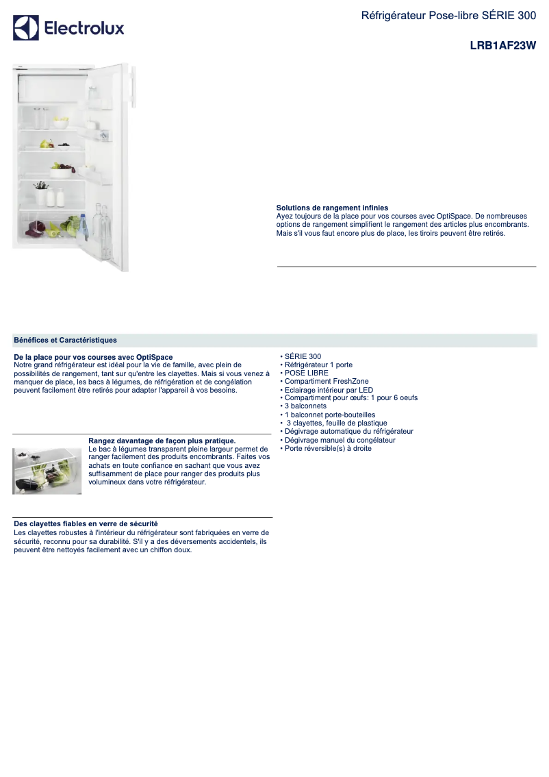 Imagen de la primera página del manual del dispositivo LRB1AF23W