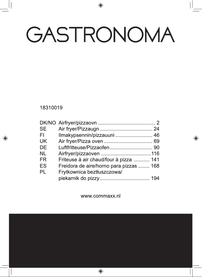 Página 1 del manual Manual de usuario Gastronoma 18310019