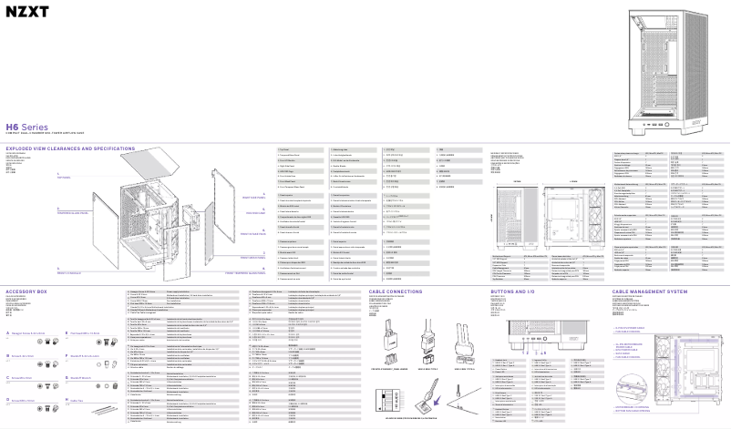 Page 1 de la notice Manuel utilisateur NZXT H6 Flow