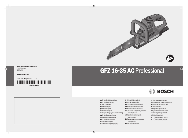 Image de la première page du manuel de l'appareil GFZ 16-35 AC