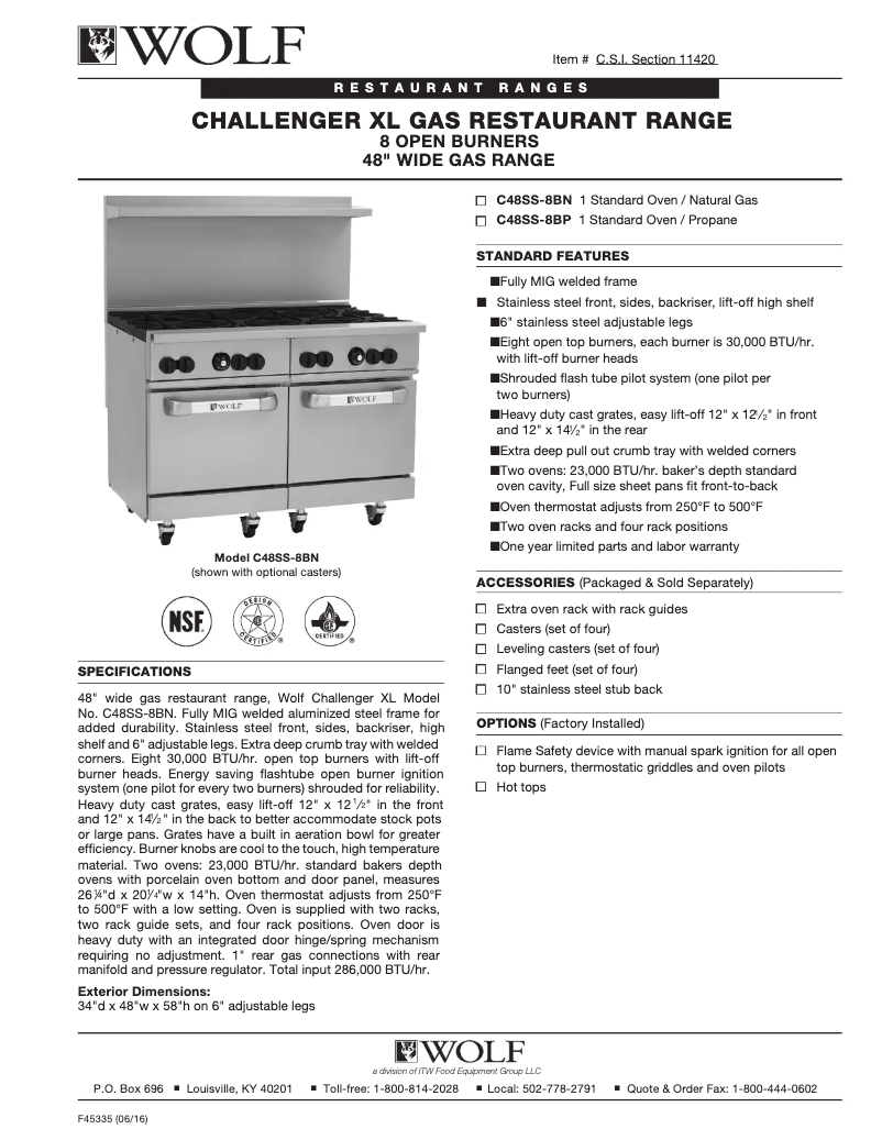 Image de la première page du manuel de l'appareil C48SS-8B