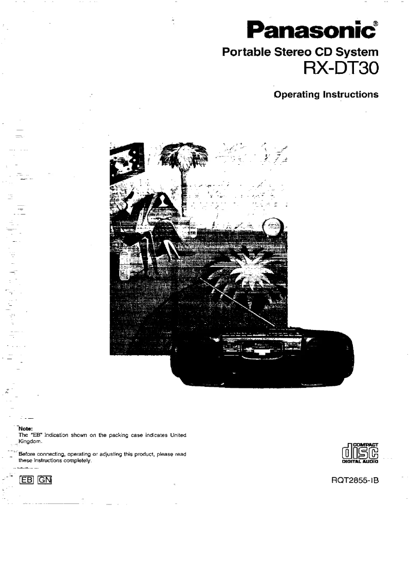 Image de la première page du manuel de l'appareil RX-DT30