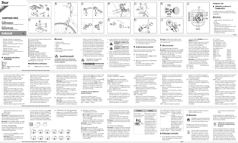 Page 1 de la notice Manuel utilisateur Crivit IAN 103553