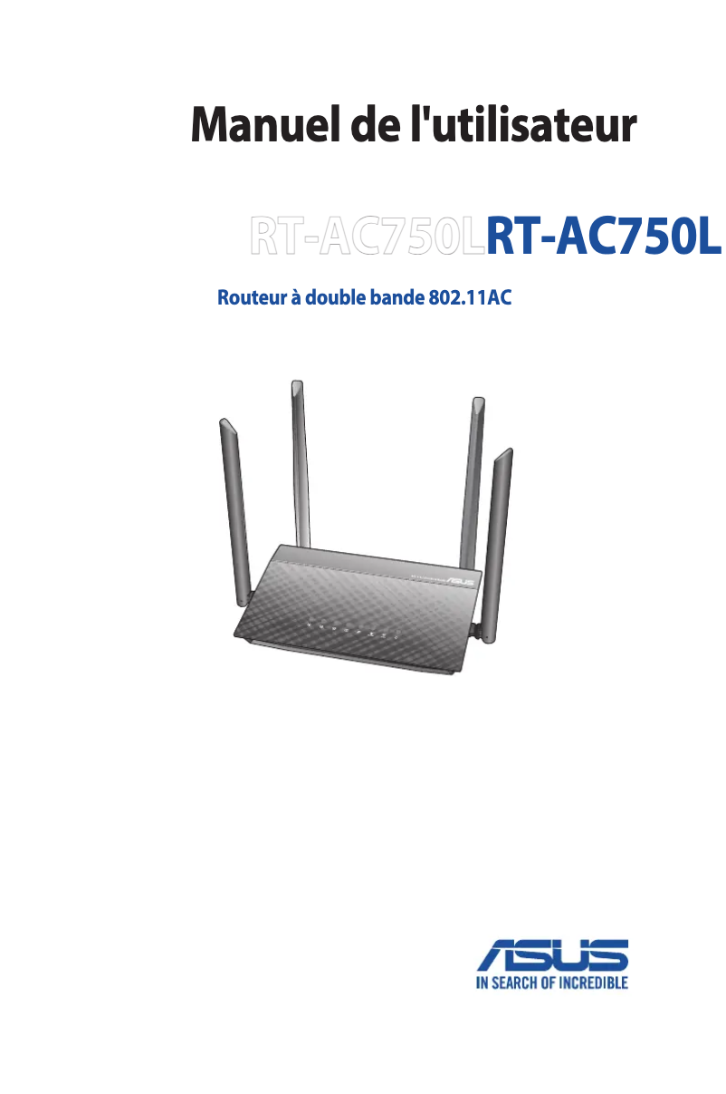 Page 1 de la notice Manuel utilisateur Asus RT-AC750L