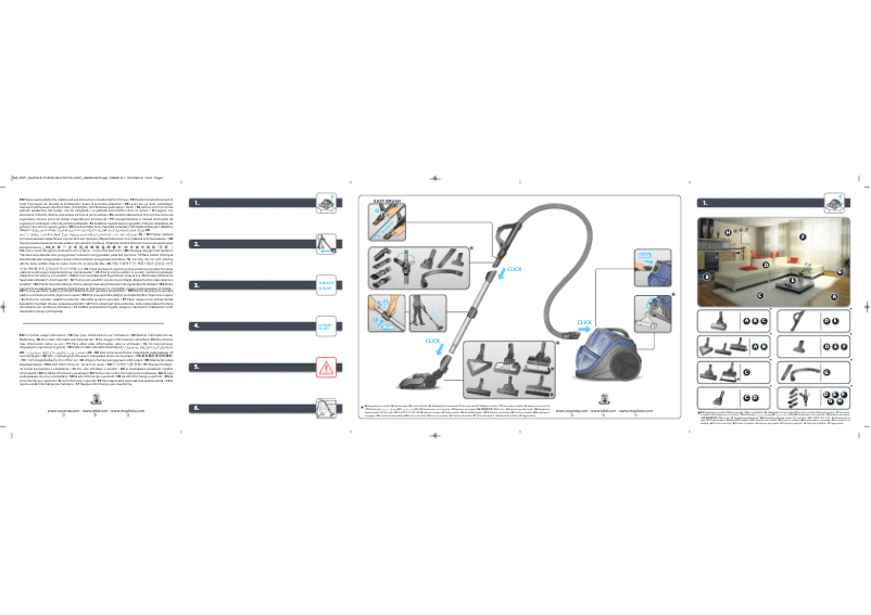 Page 1 de la notice Manuel utilisateur Tefal Silence Force Multi-Cyclonic TW8356