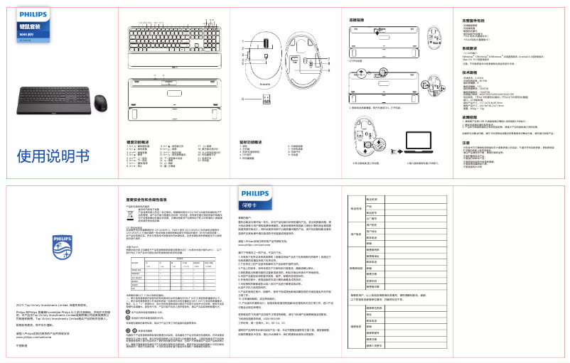 Page 1 of the manual Quick Start Guide Philips SPT6507B