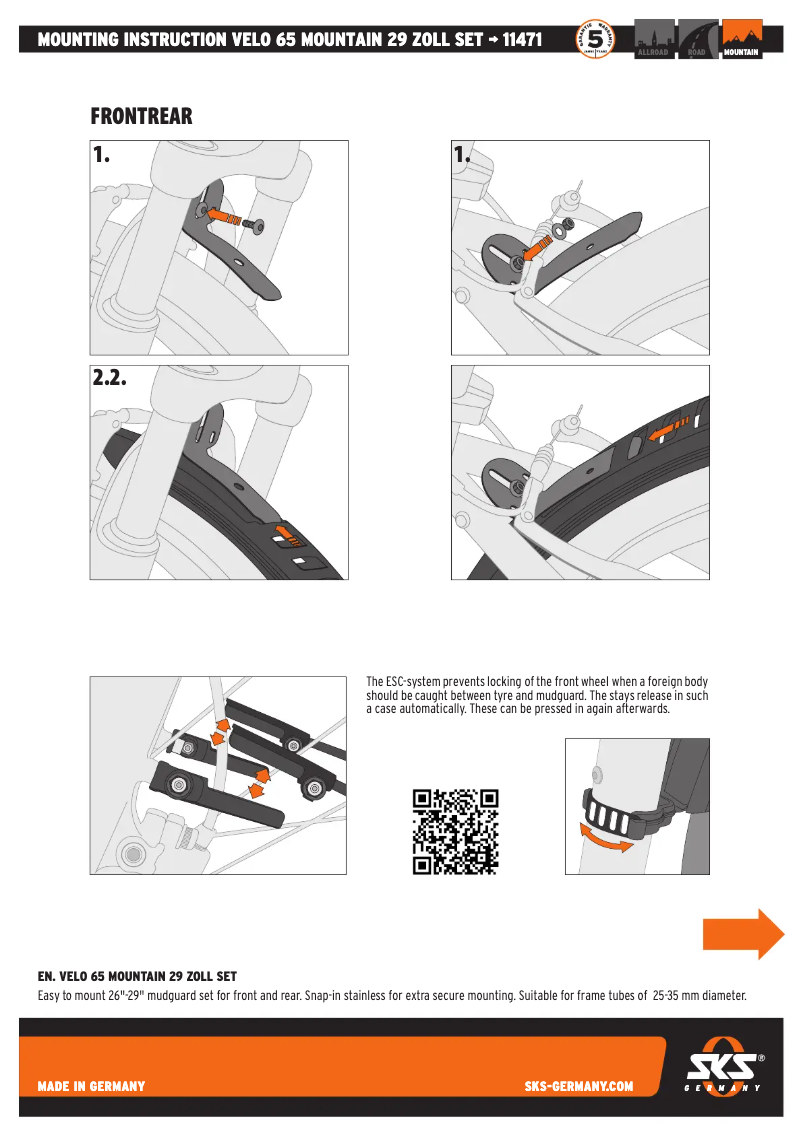 Image de la première page du manuel de l'appareil Velo 65