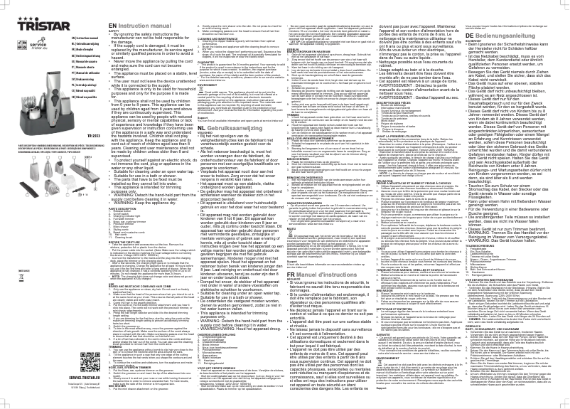 Page 1 de la notice Manuel utilisateur TriStar TR-2553