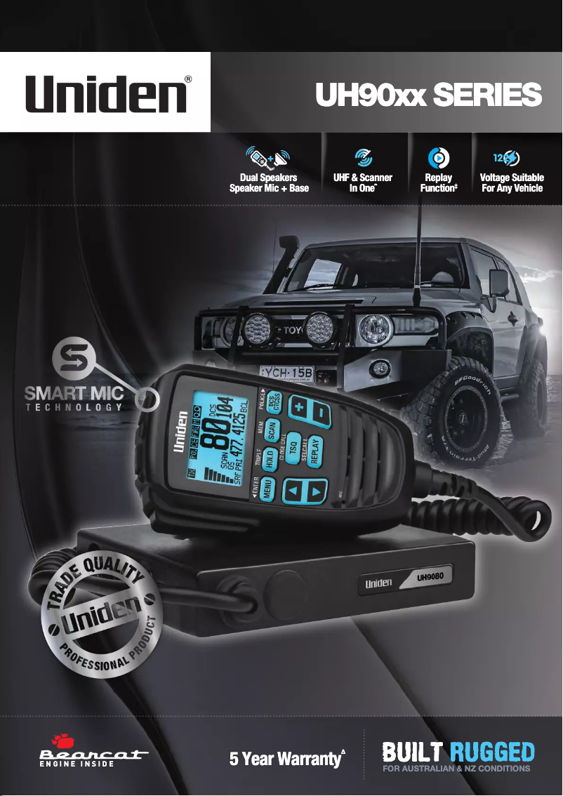 Page 1 de la notice Brochure Uniden UH9080