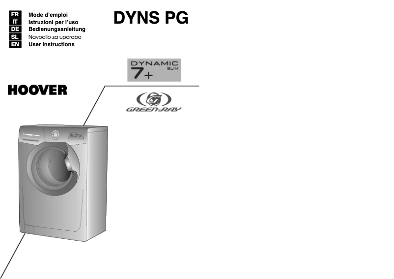 Página 1 del manual Manual de usuario Hoover DYNS 71265 PG