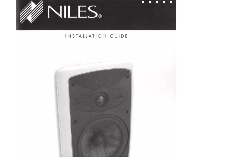 Page n°1 - Manuel utilisateur Niles OS5.5