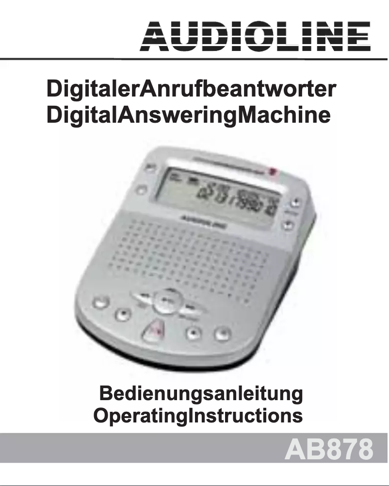 Image de la première page du manuel de l'appareil AB878