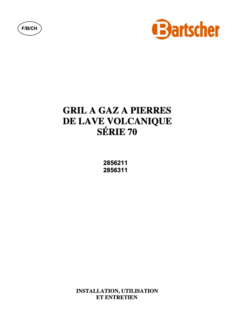 Page n°1 - Manuel utilisateur Bartscher 2856311