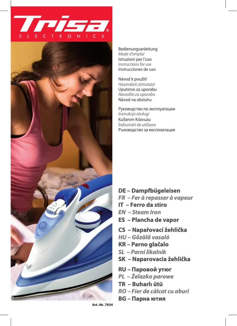 Page 1 de la notice Manuel utilisateur Trisa Pro Steam 2200