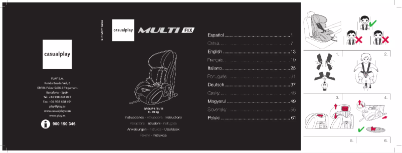 Page 1 de la notice Manuel utilisateur Casualplay Multifix