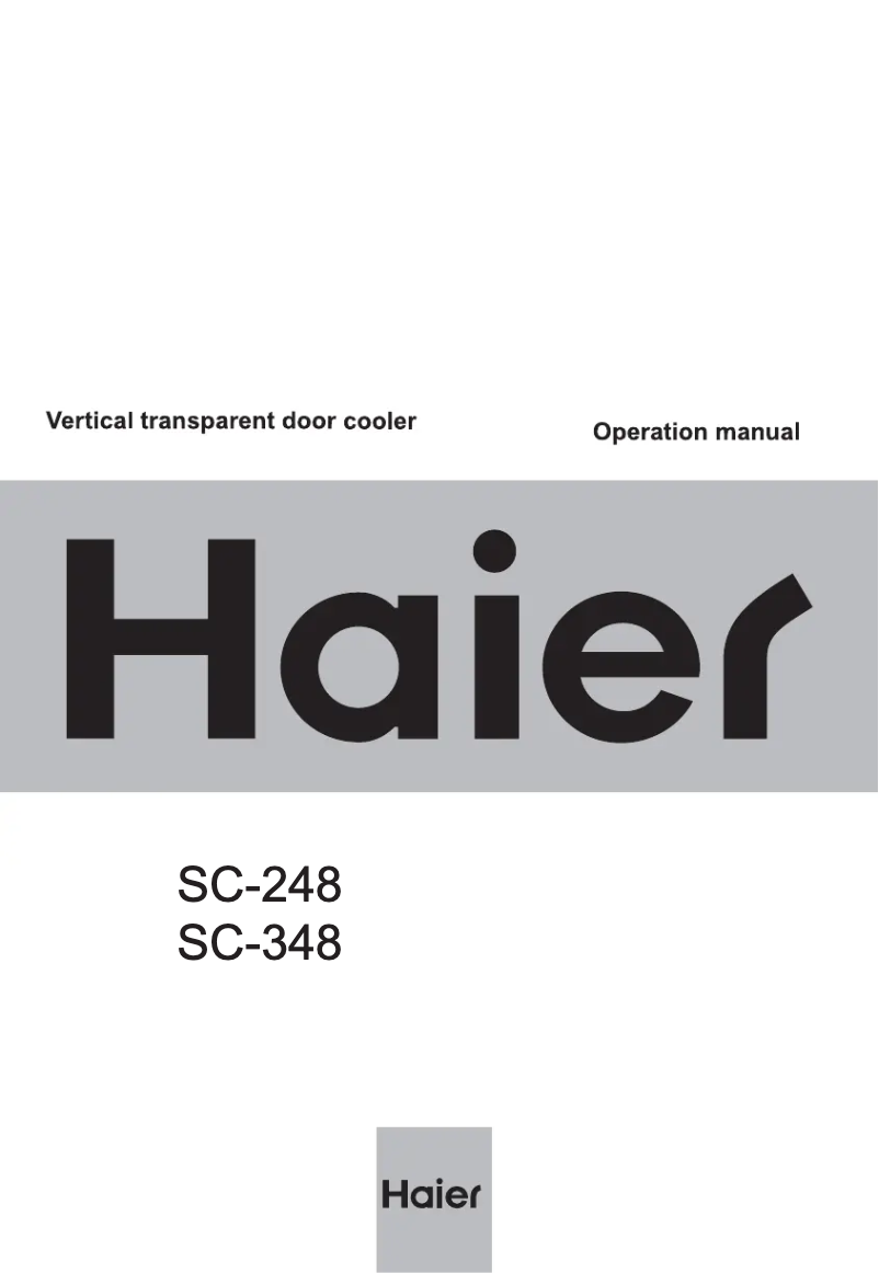 Page 1 de la notice Manuel utilisateur Haier SC-348