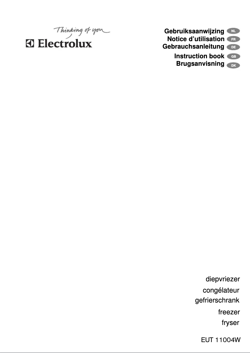 Page 1 de la notice Manuel utilisateur Electrolux EUT 11004W