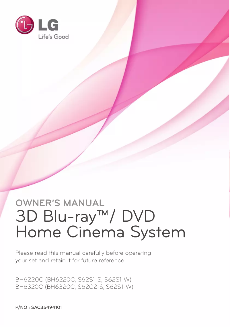 Page n°1 - Manuel utilisateur LG BH-6320C