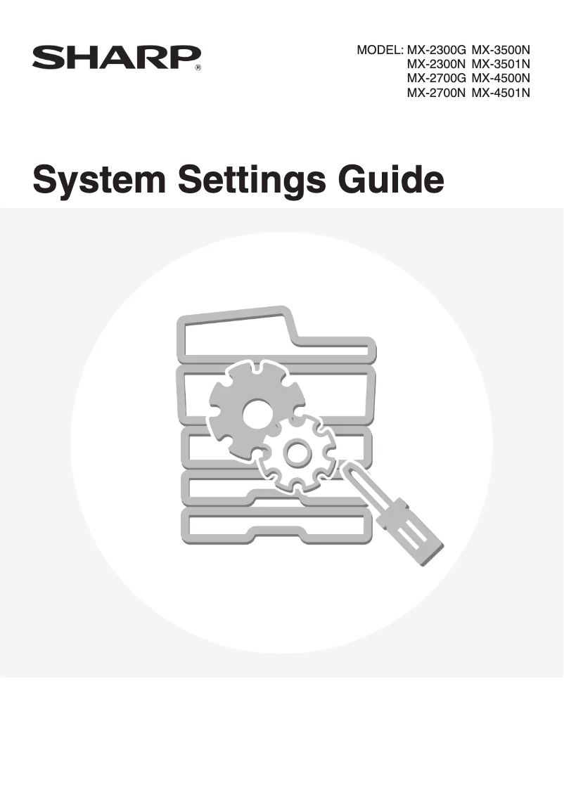 Page 1 de la notice Manuel utilisateur Sharp MX-2300N