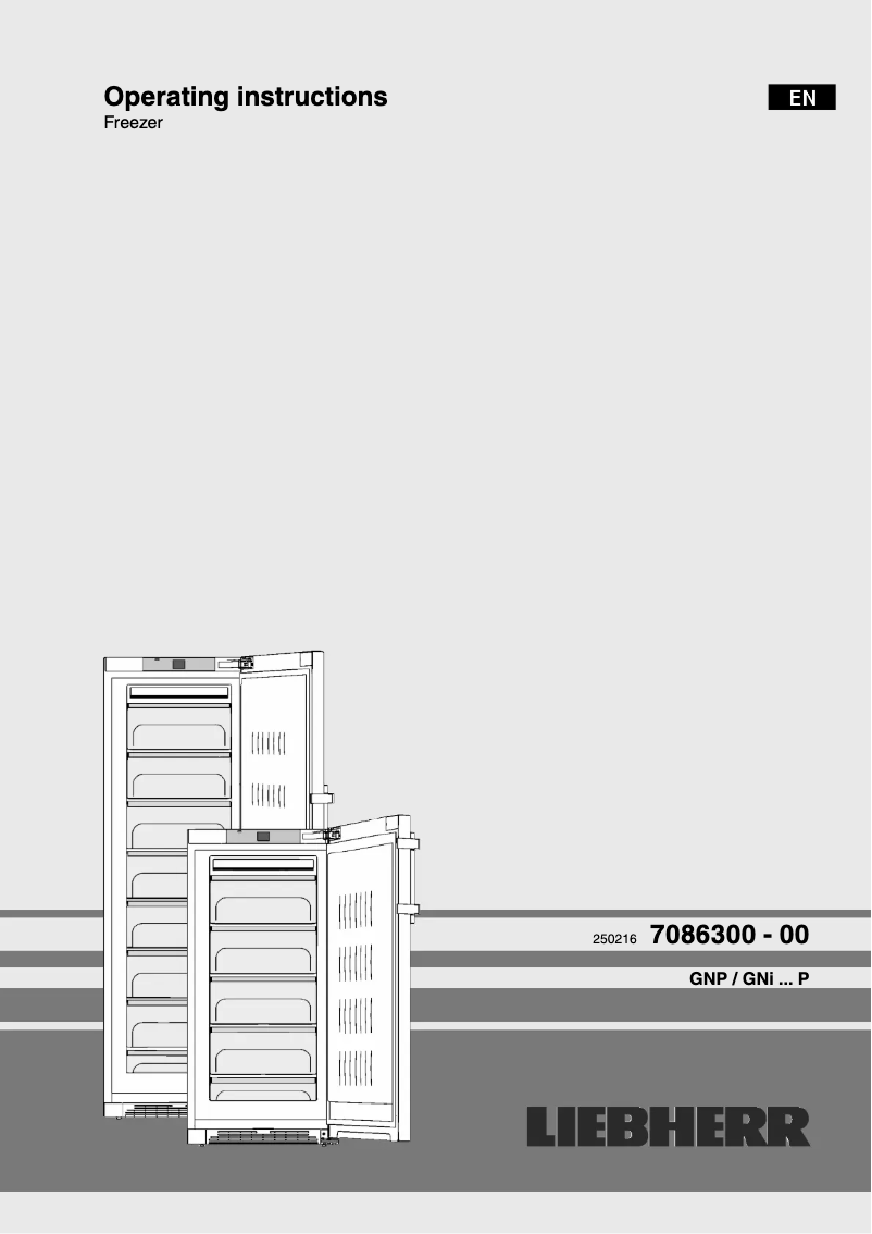 Page n°1 - Manuel utilisateur Liebherr GNP 2855 Premium NoFrost