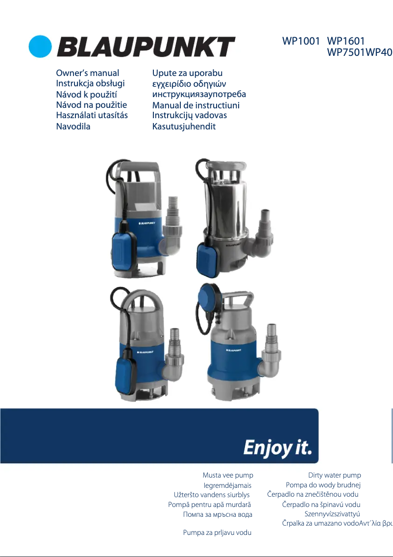 Image de la première page du manuel de l'appareil WP1001