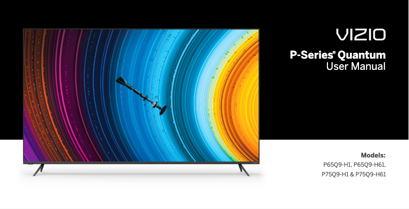 Page 1 de la notice Manuel utilisateur VIZIO P75Q9-H1