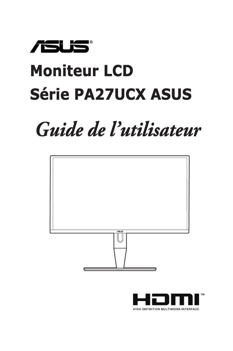 Image de la première page du manuel de l'appareil ProArt PA27UCX