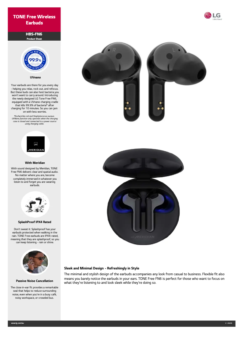 Image de la première page du manuel de l'appareil Tone Free HBS-FN6