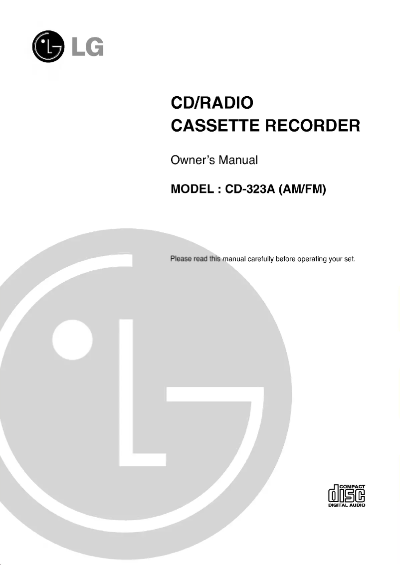 Image de la première page du manuel de l'appareil CD-323AX