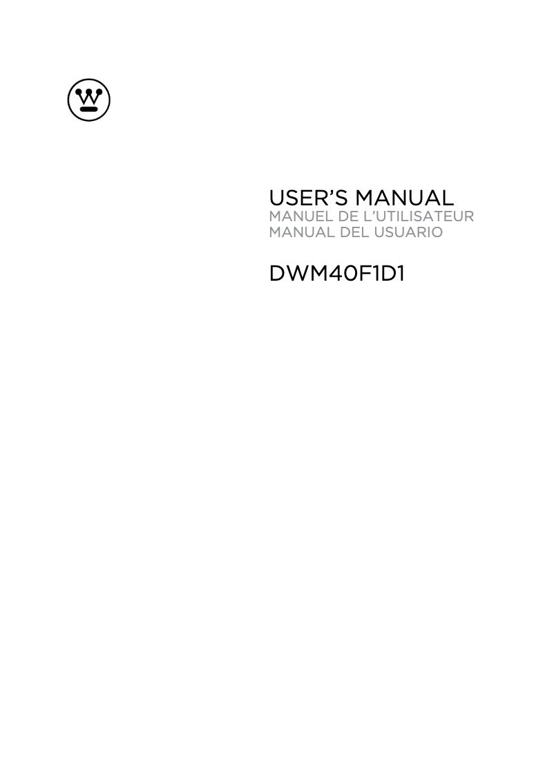 Image de la première page du manuel de l'appareil DWM40F1D1