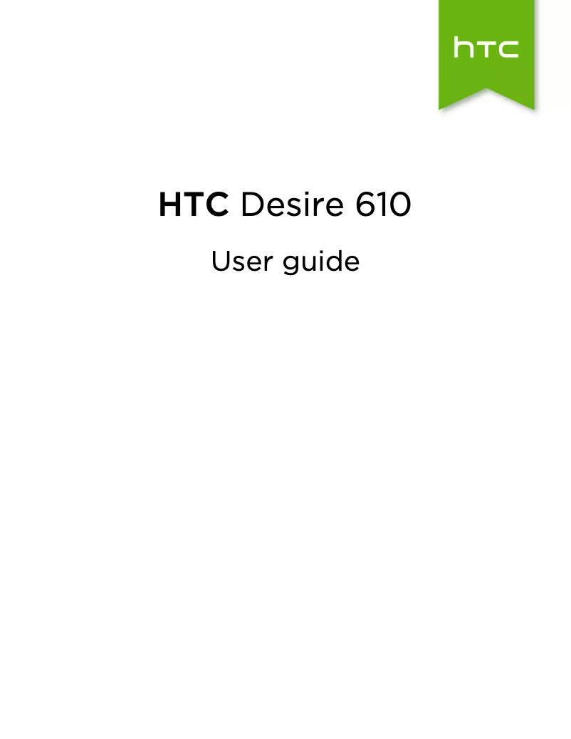 Page n°1 - Manuel utilisateur HTC DESIRE 610