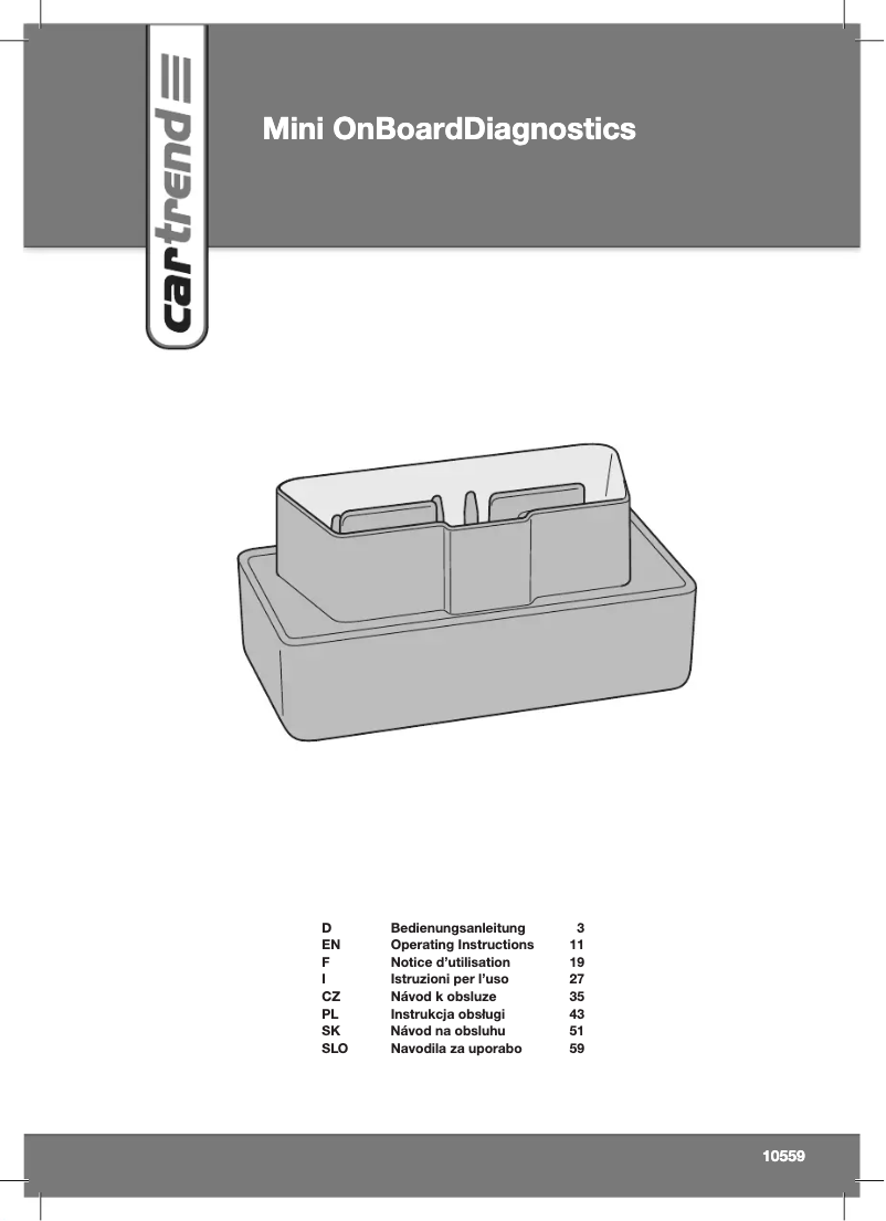 Página 1 del manual Manual de usuario Cartrend 10559