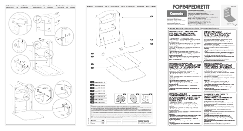 Página 1 del manual Manual de usuario Foppapedretti Komodo