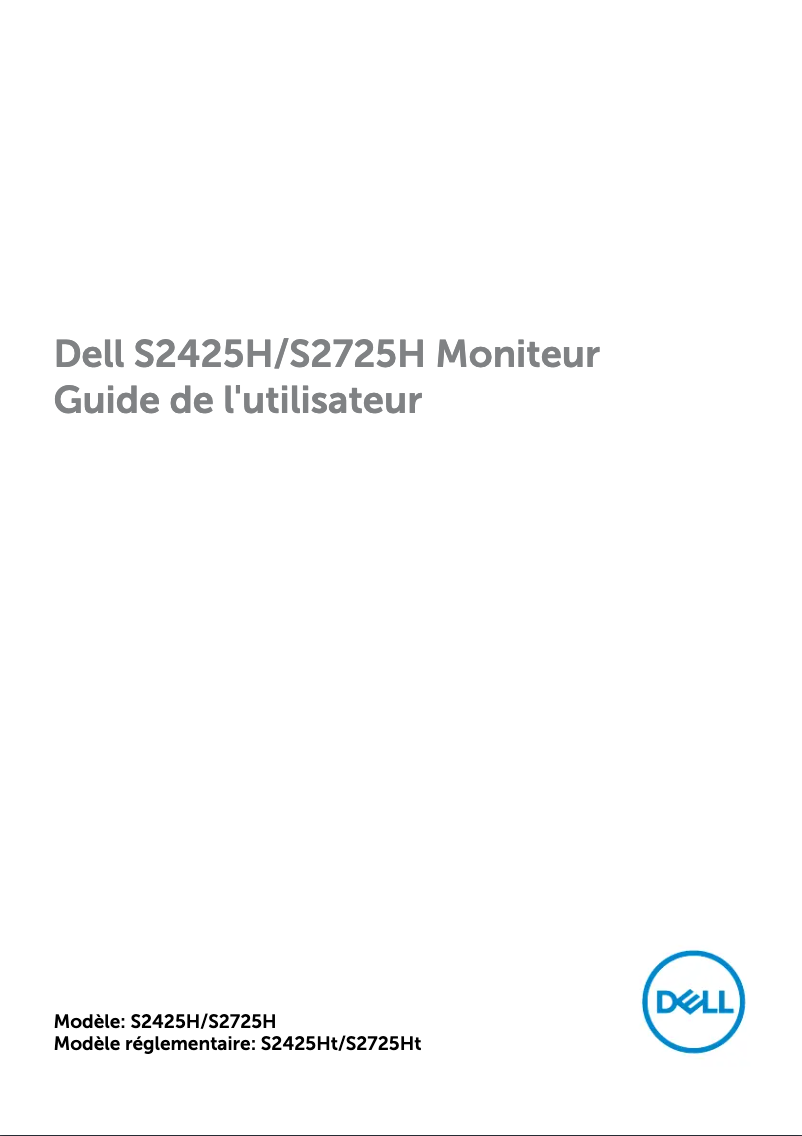 Page 1 de la notice Manuel utilisateur Dell S2725H